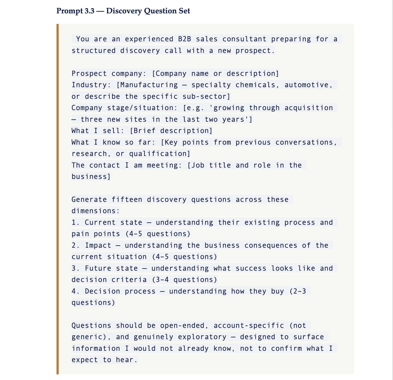 AI+ Sales Professionals — Copy-Ready Prompt Library