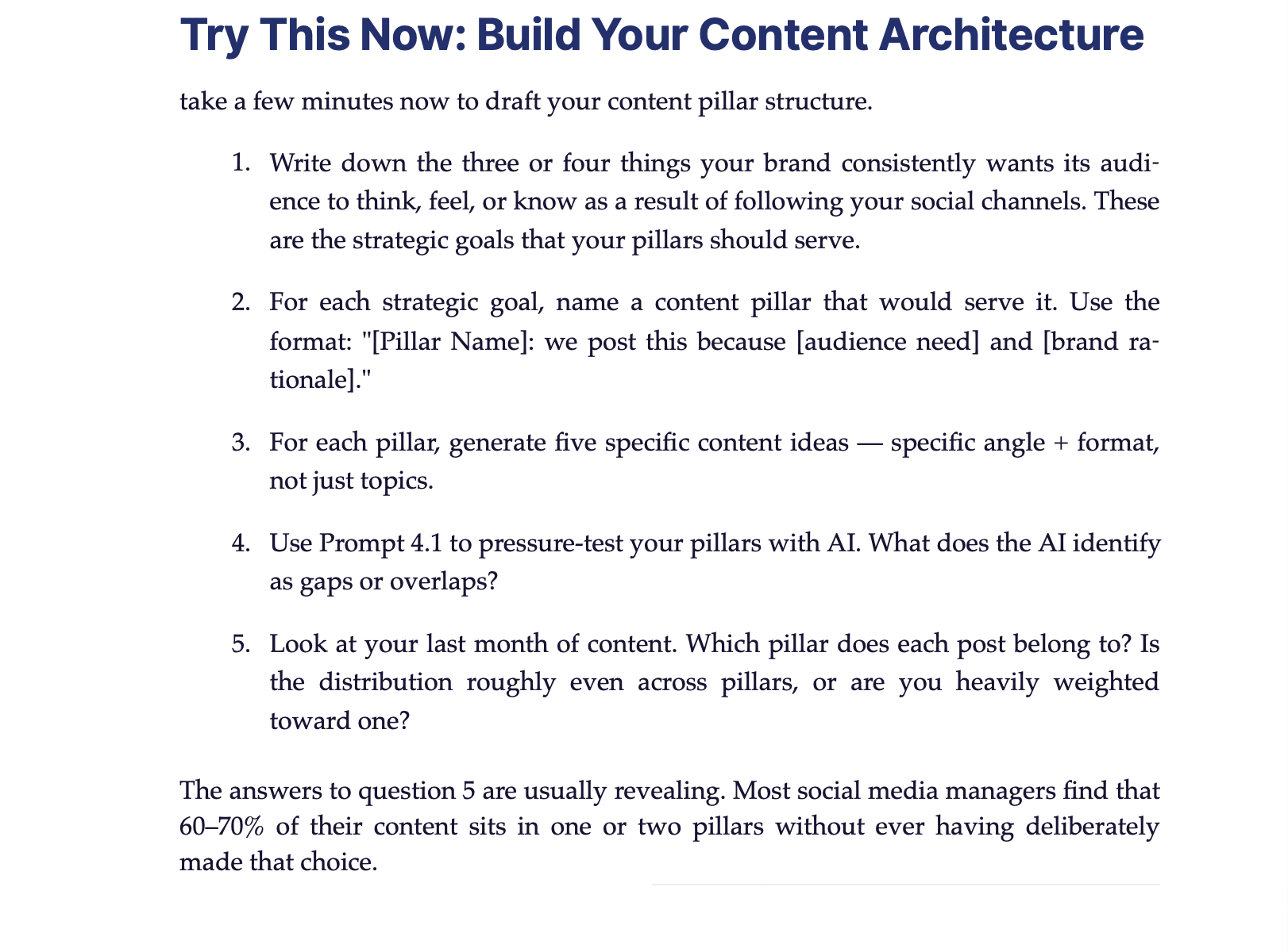 AI+ Social Media Managers — Try This Now Exercises